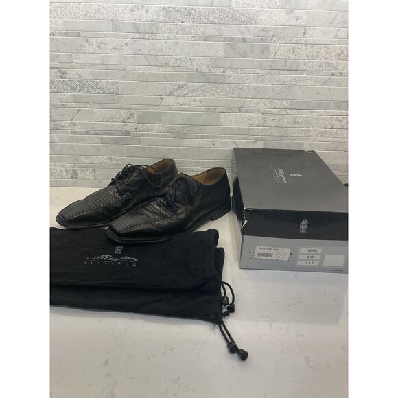 Mezlan “ Genuine Lizard “ Ferrari Black Size 9.5M ( With Dust Bags & Box ) - Picture 1 of 12